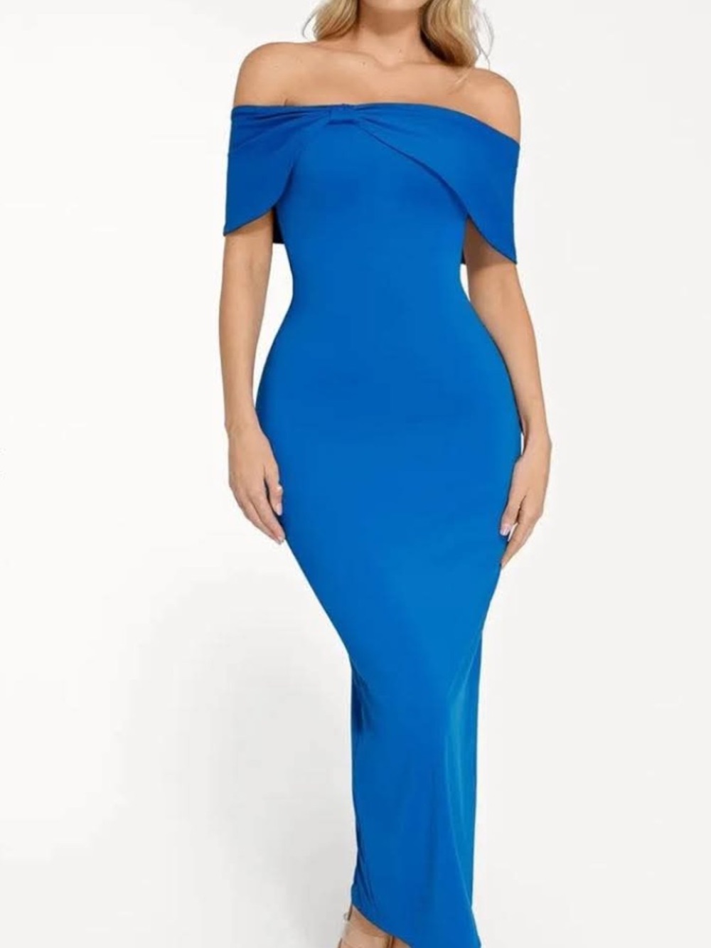 Nwt PopilushShapewear Off-the-Shoulder Slim
Column Maxi Dress